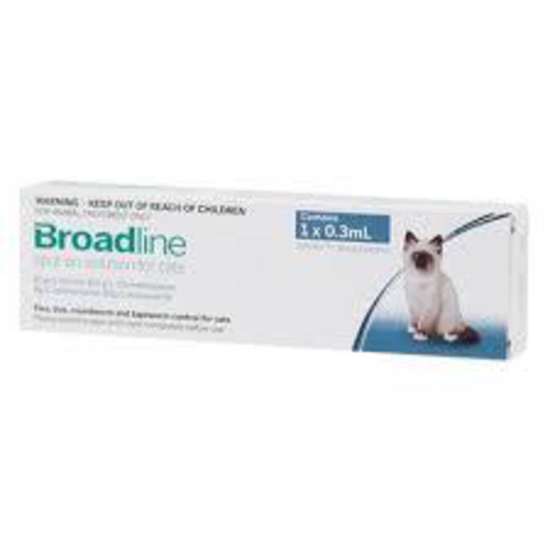 Broadline Spot-on Flea and Worm Treatment for Small Cats and Kittens (0.3ml each) image 0